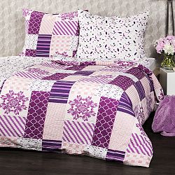 4Home Krepové obliečky Patchwork violet