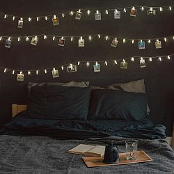 DecoKing Svetelná reťaz na fotografie teplá biela, 20 LED