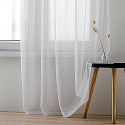 Homede Záclona Kresz Eyelets gold, biela, 280 x 140 cm