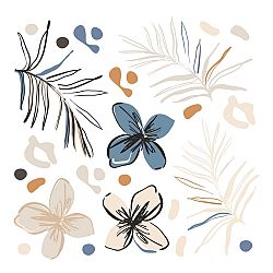 Samolepiaca dekorácia Vector graphic florals, 30 x 30 cm