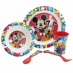 Stor 5-dielna sada plastového riadu Mickey