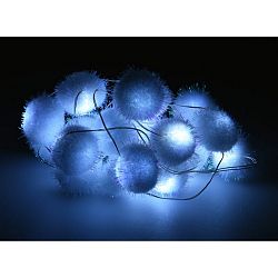 Svetelná LED reťaz s 20 guľami Snowball, 1,9 m, studená biela