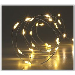 Svetelný drôt s časovačom Silver lights 100 LED, teplá biela, 495 cm