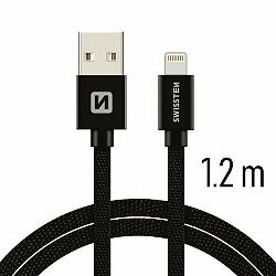 SWISSTEN Kábel USB Lightning textilný 1,2 m 3A