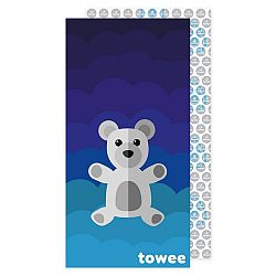 Towee Rýchloschnúca osuška Teddy Bear modrá, 70 x 140 cm